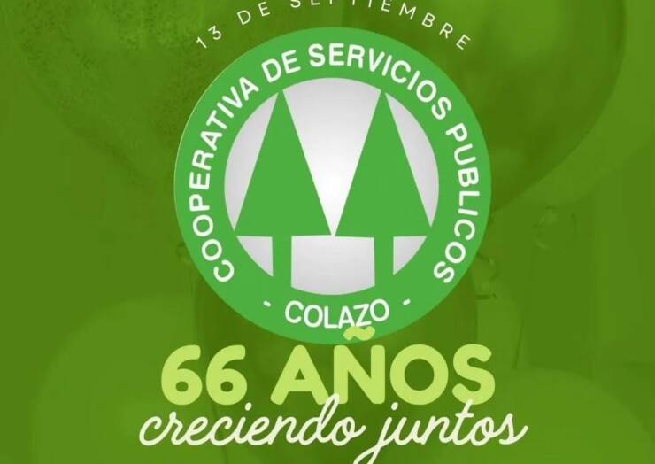 ¡Feliz 66° aniversario, Cooperativa de Servicios Públicos de Colazo!